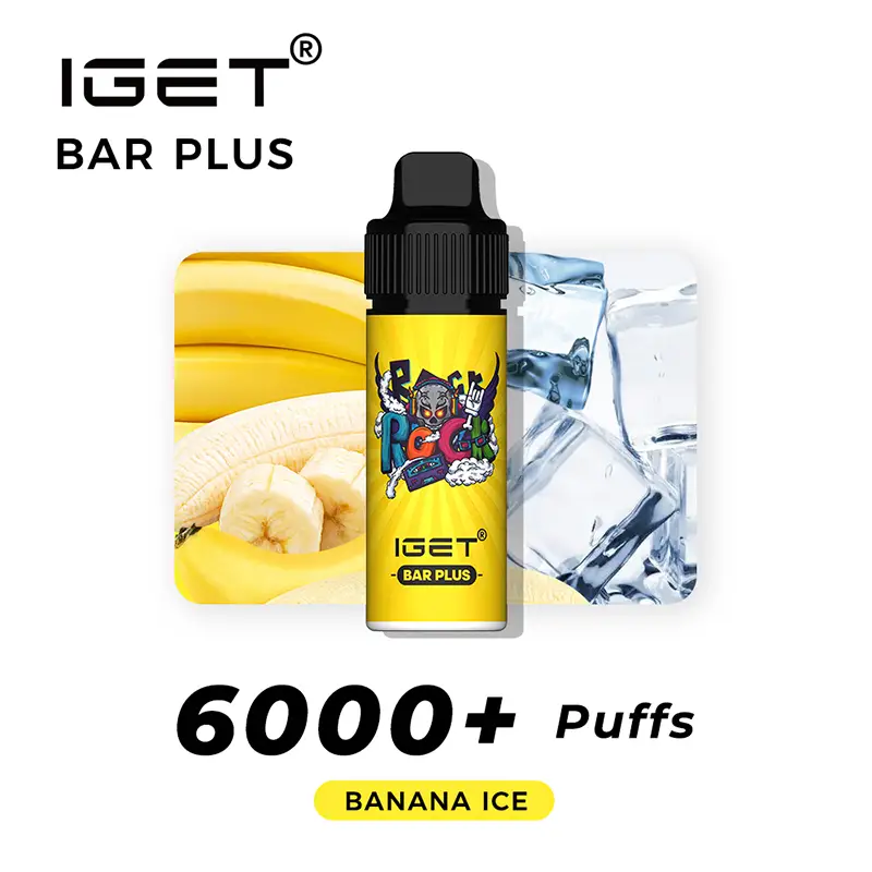 banana ice iget bar plus 6000 puffs