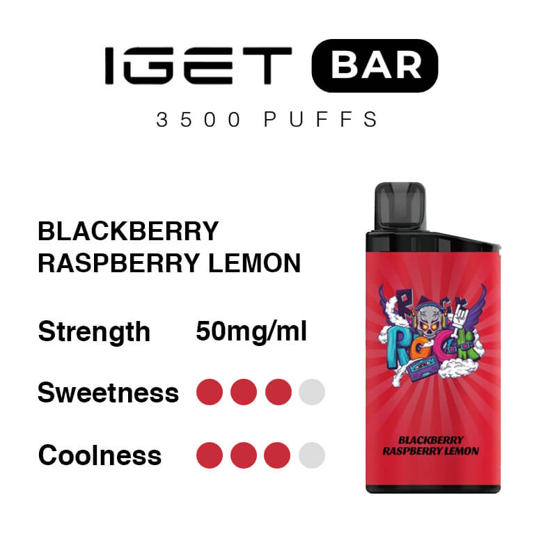 blackberry raspberry lemon iget bar flavours
