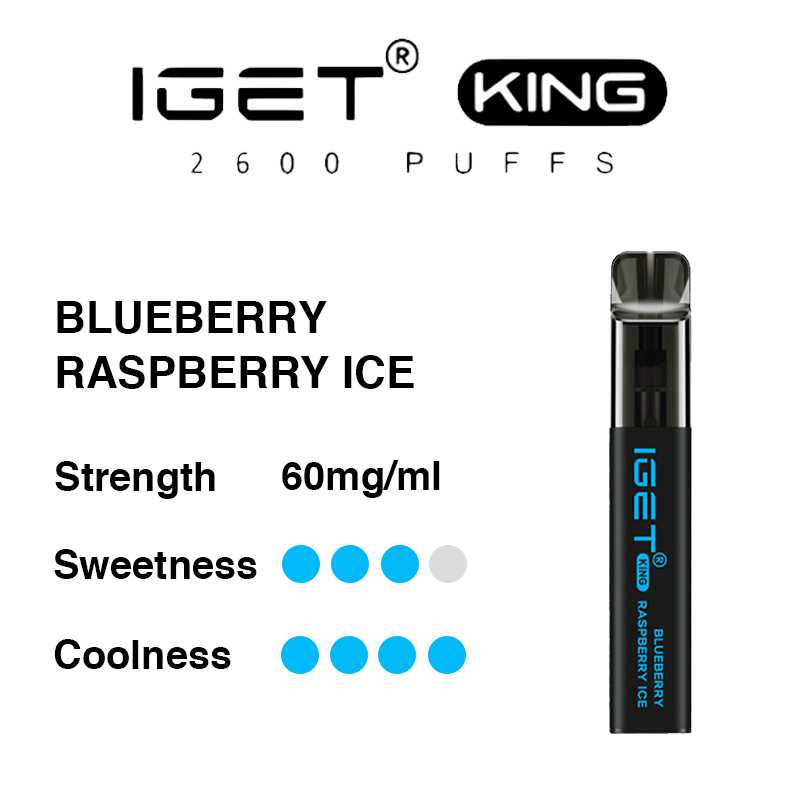 blueberry raspberry ice iget king flavours