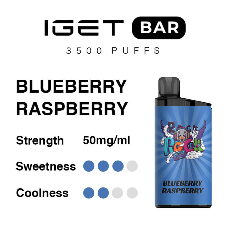 blueberry raspberry iget bar flavours