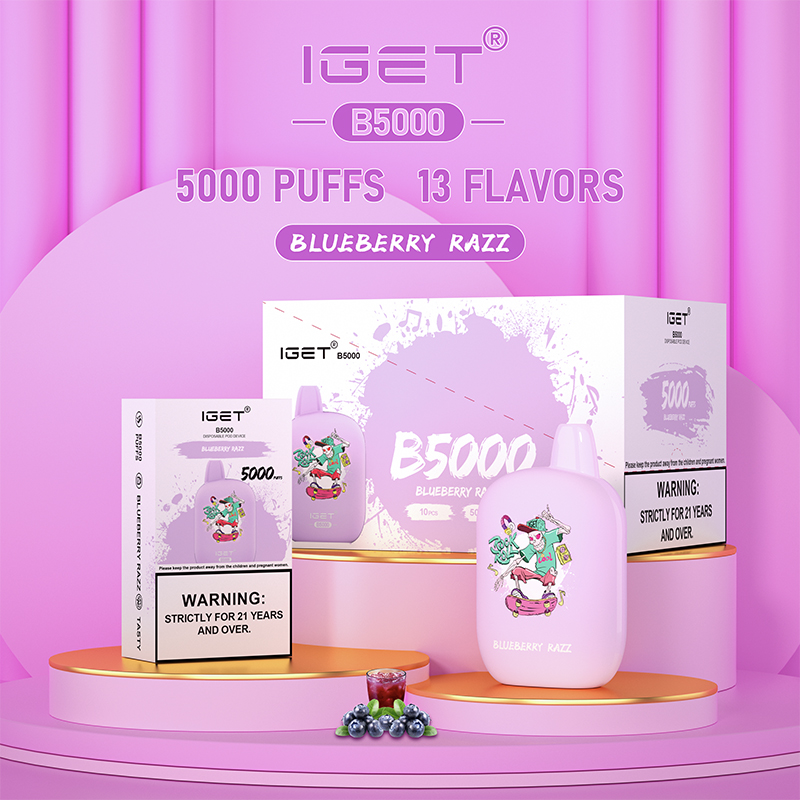 blueberry razz iget vape b5000