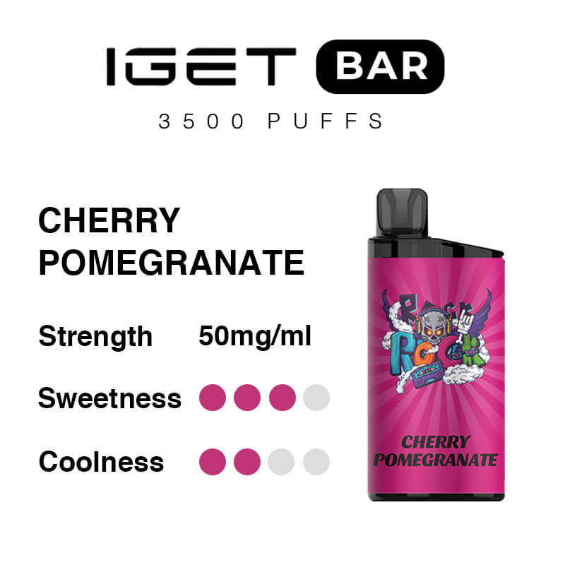cherry pomegranate iget bar flavours