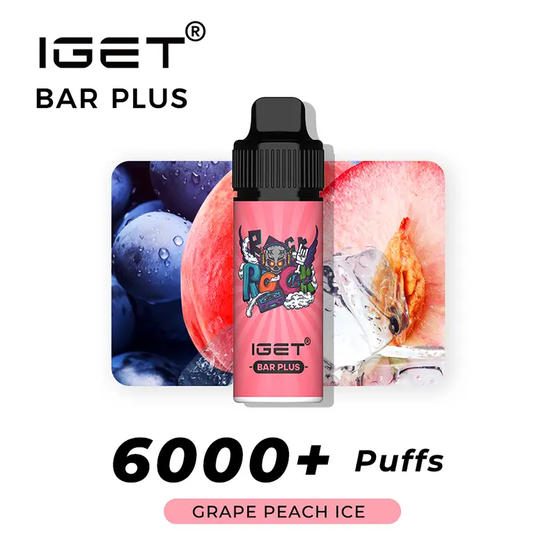 IGET Bar Plus 6000 Puffs – Grape Peach Ice