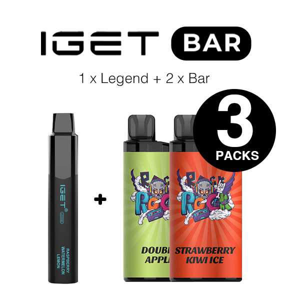 iget vape bundles 3pcs legend bar