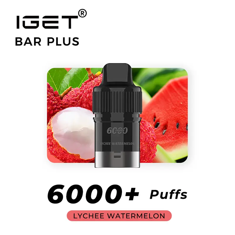 Lychee Watermelon IGET Bar Plus Pods 6000 Puffs