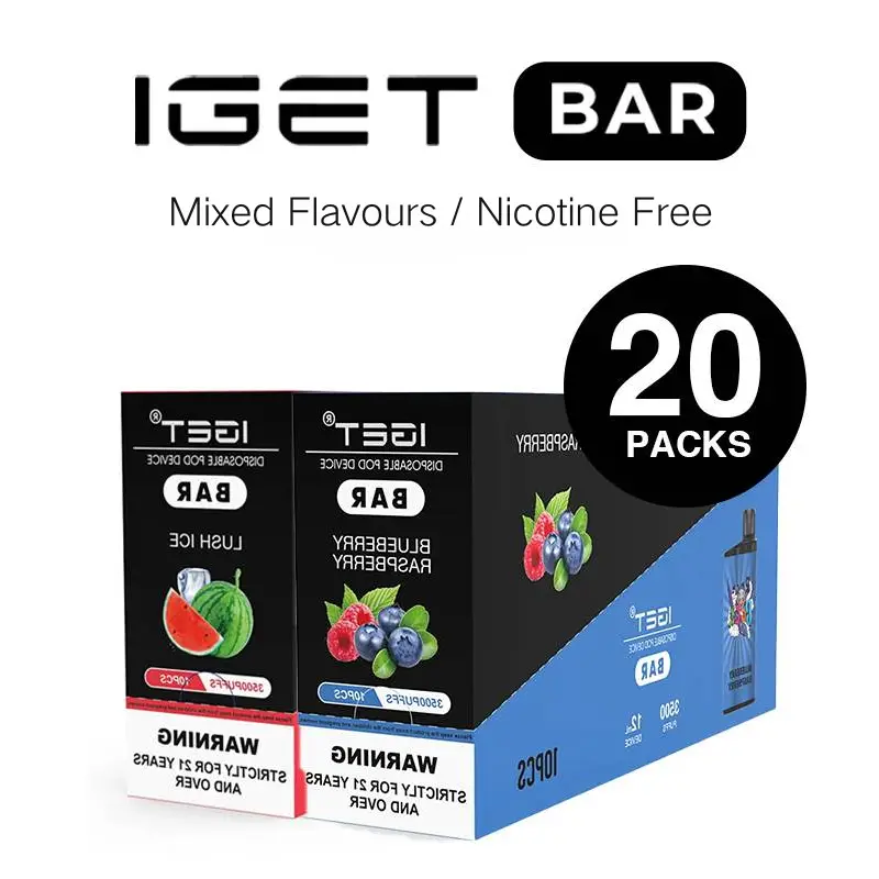 Nicotine-free IGET Bar Box (20 PCS)