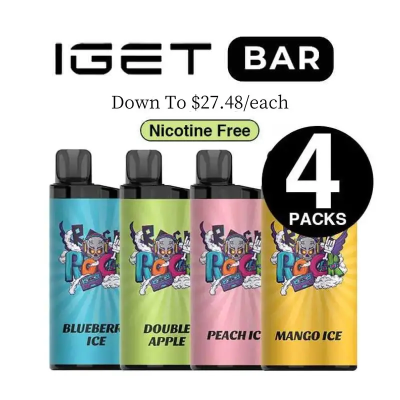 Nicotine Free IGET Bar Bundle 4PCS