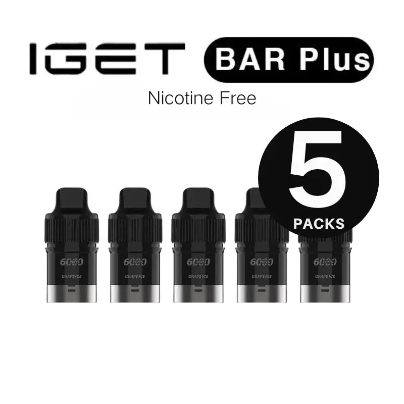 Nicotine Free IGET Bar Plus Pods Bundle (5PCS)