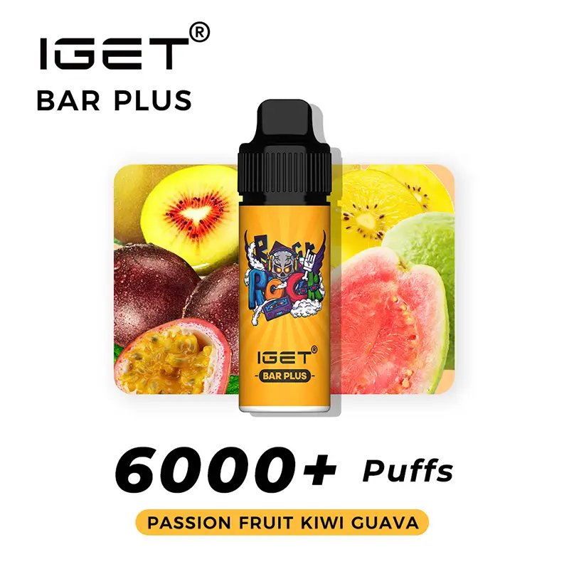 nicotine free iget bar plus vape kit passion fruit kiwi guava