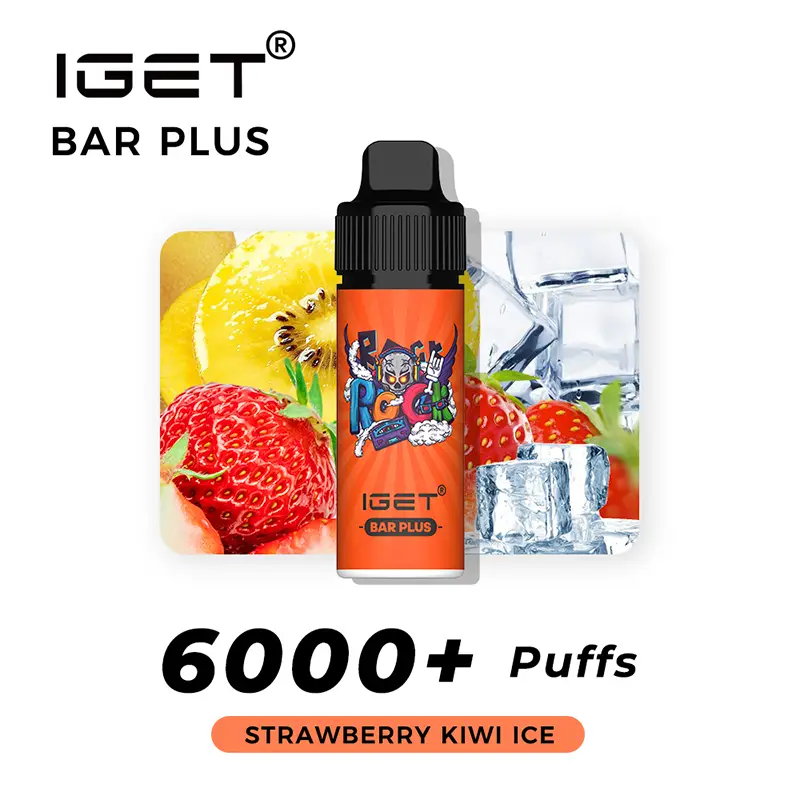 nicotine free iget bar plus vape kit strawberry kiwi