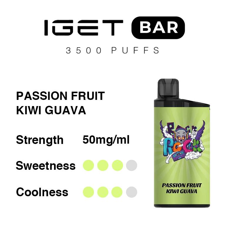 passion fruit kiwi guava iget bar flavours