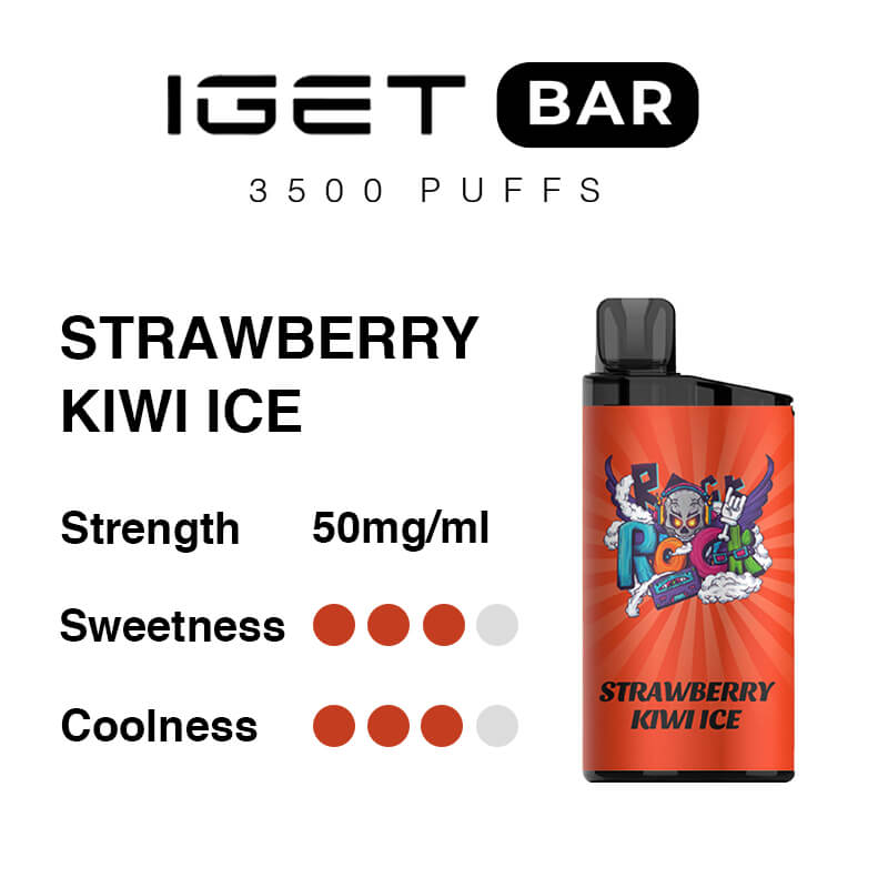 strawberry kiwi ice iget bar flavours