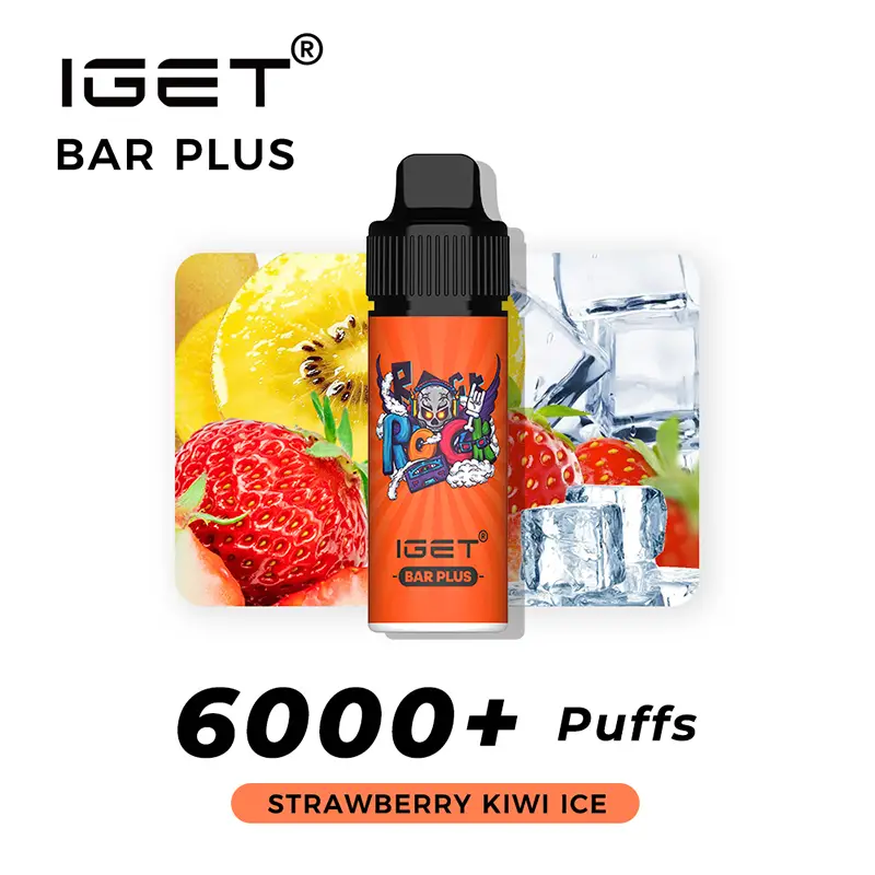 strawberry kiwi ice iget bar plus 6000 puffs